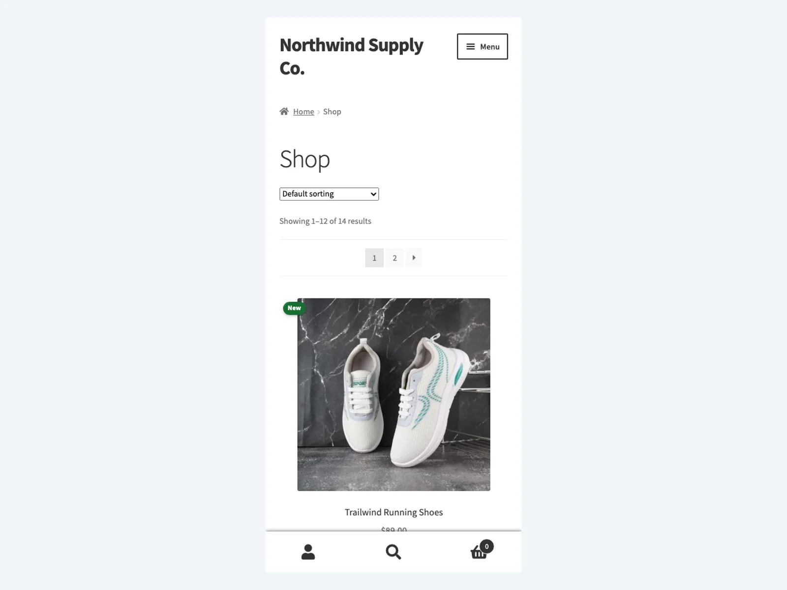 New badge on a product on mobile
