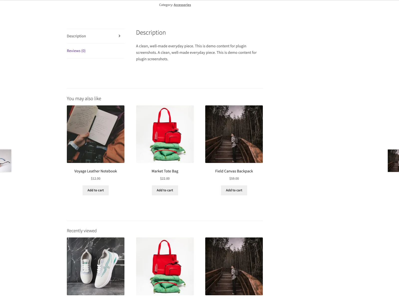 You may also like block on a WooCommerce product page