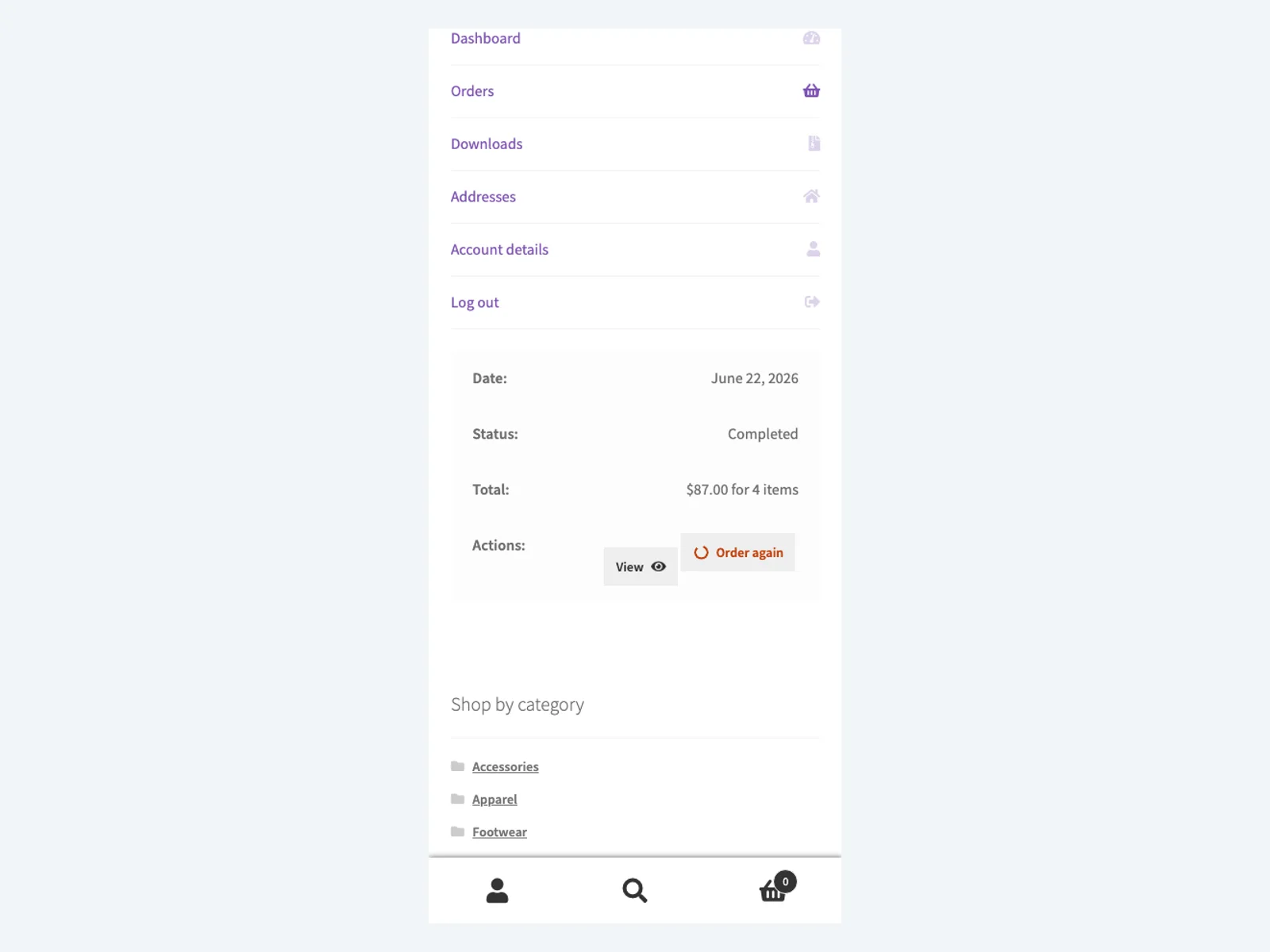 Reorder on mobile
