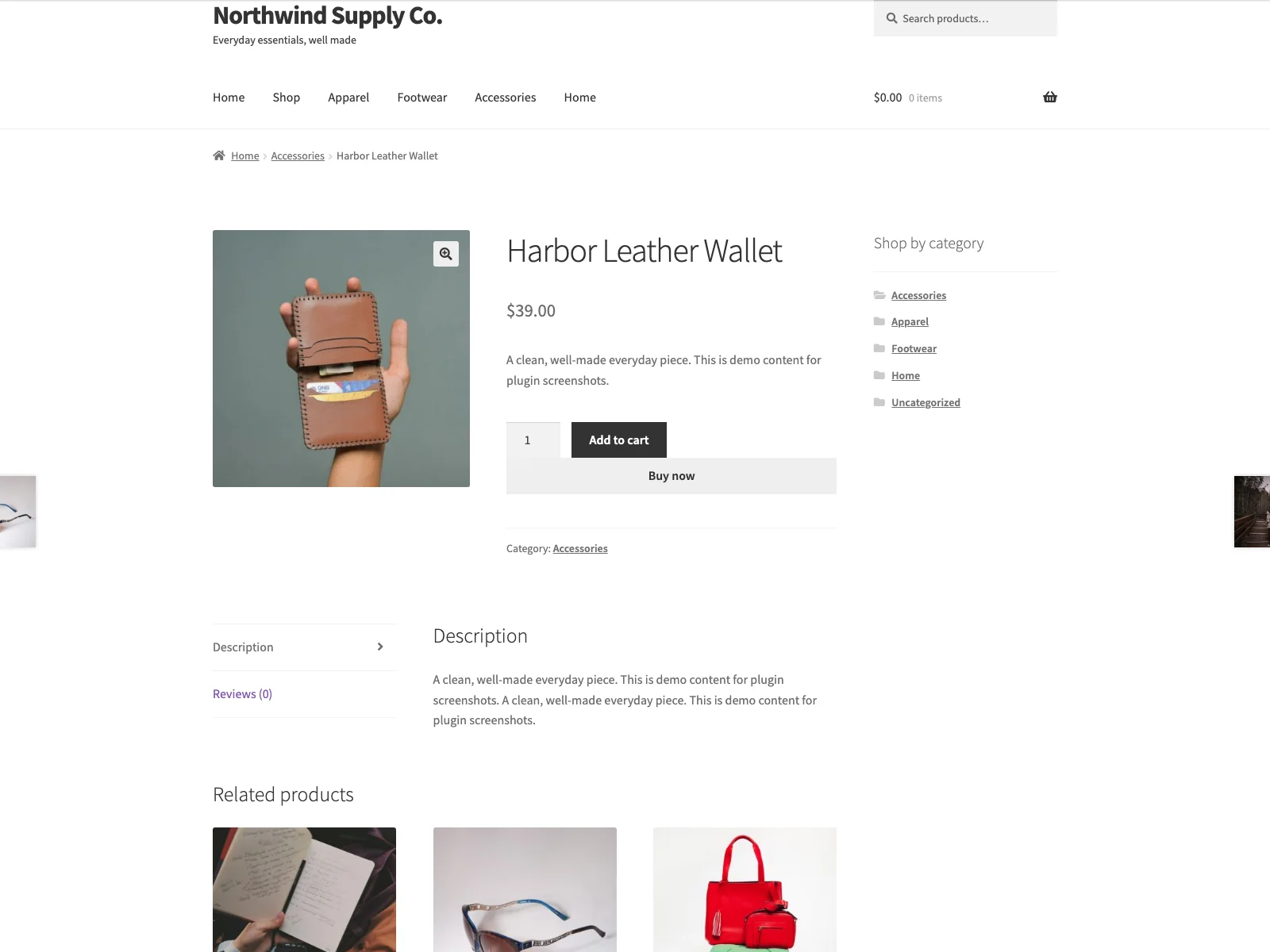 Buy Now button on the product page
